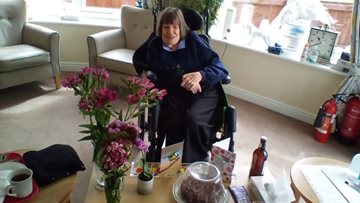 Bredbury care home Resident celebrates 74th birthday